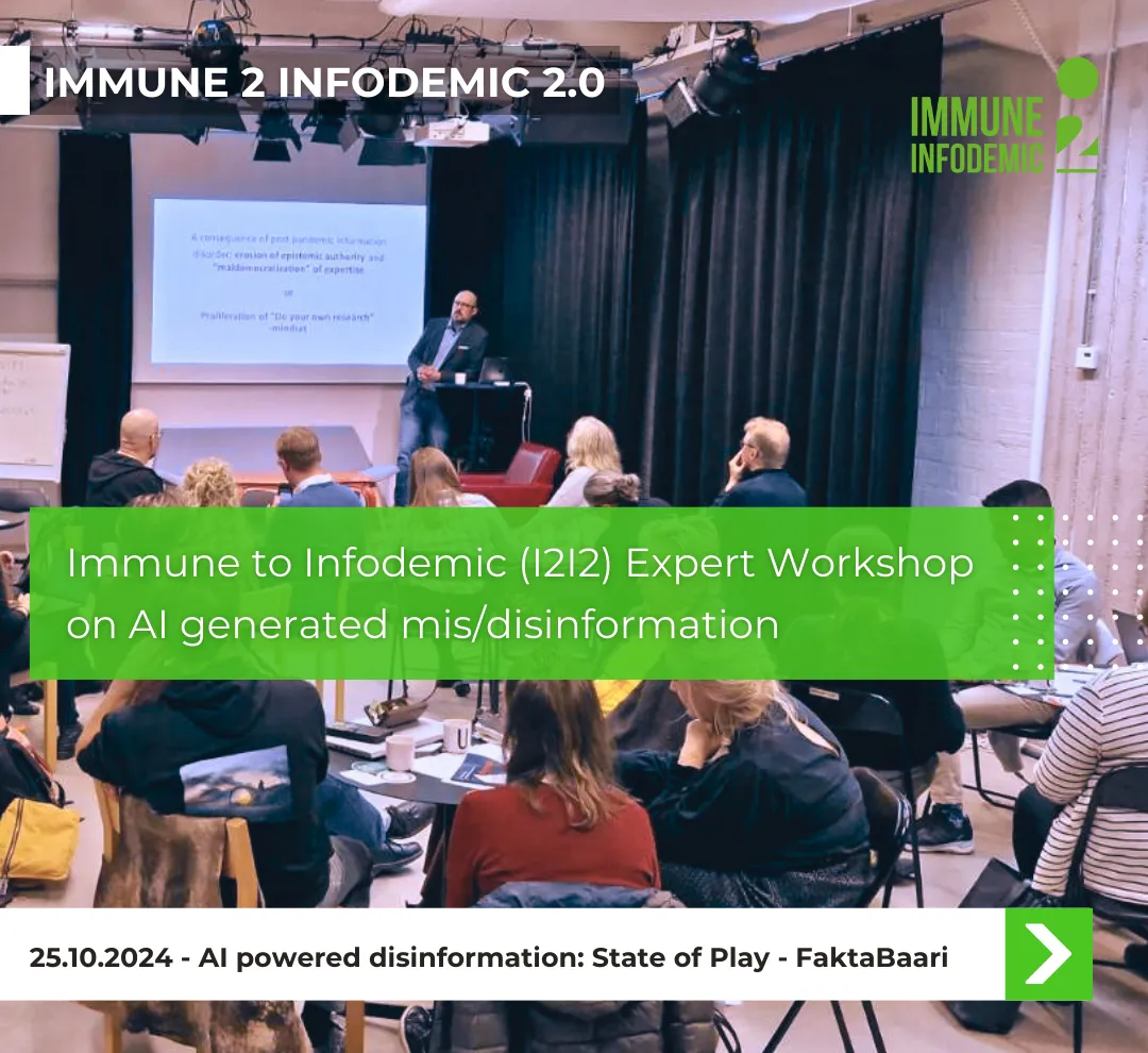 workshop on “Tools to immunise our citizens against #misinformation and #disinformation